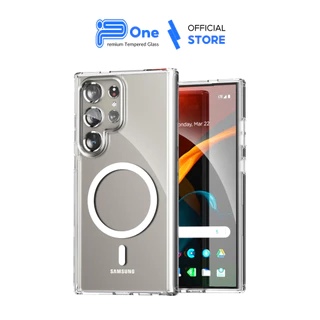 [🇯🇵P-One] เคสใสแม่เหล็กTPU+อะคริลิกSamsung S24 s25 s26 S22 Ultra FE A27 A17 A16 ZFilp ZFold 6 5G