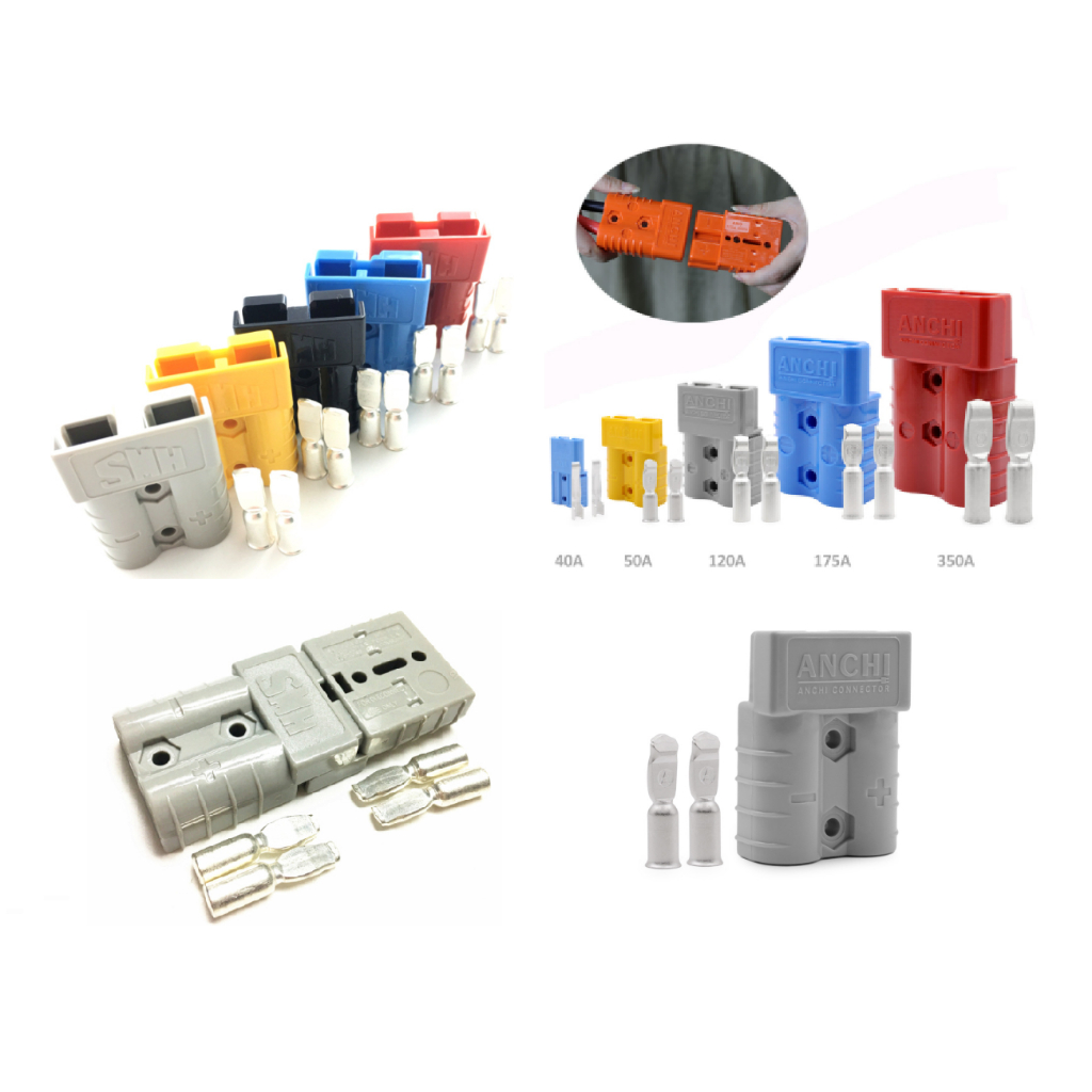 Anderson Plug SMH 600V หัวต่อแบตเตอรี่ รองรับกระแสสูง การใช้งานต้องใช้เป็นคู่