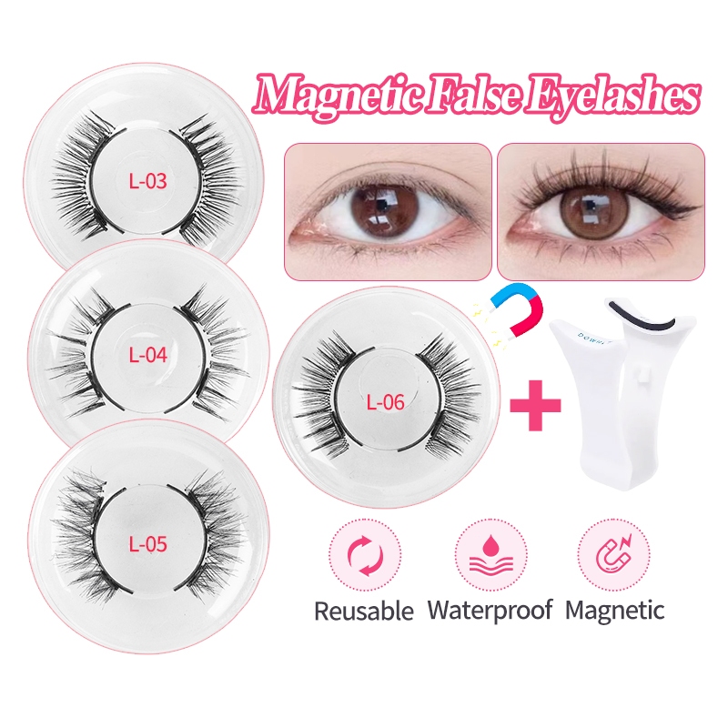 ขนตาปลอม 3D ขนตาแม่เหล็ก 1คู่ ธรรมชาติ หนาแน่น เรียวยาว ใช้ซ้ำได้ Magnetic Eyelashes
