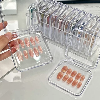 🇹🇭พร้อมส่ง✨กล่องใสขอบมน ใส่เล็บ กล่องอะคริลิค ติดเล็บ ขาย หรือ โชว์เล็บ กล่องใส่เล็บ