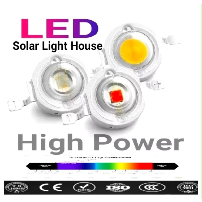 LED High Power 3W หลอดไฟสี DC 2.8 V - 3.4 V