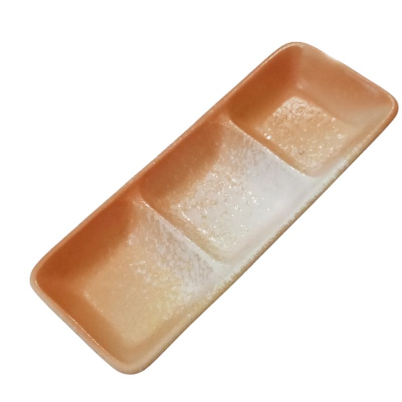 ถ้วยน้ำจิ้ม 3 หลุม จานใส่น้ำจิ้ม เครื่องเคียง จากญี่ปุ่น เนื้อเซรามิค