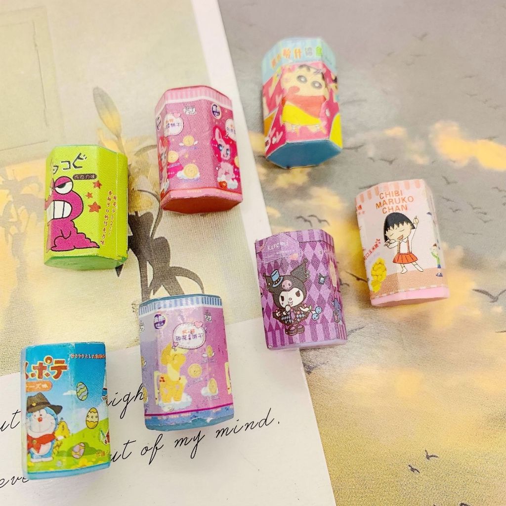 j110กล่องขนม 6 เหลี่ยมของเล่นจิ๋วแพ็คละ 10 ชิ้น