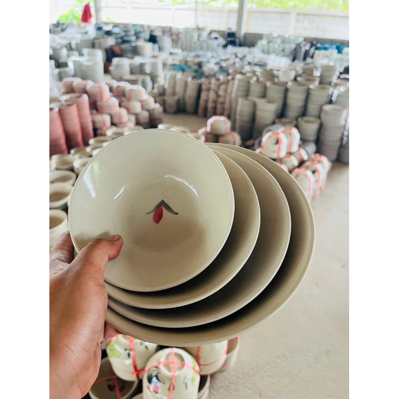 ชามเซรามิค ถ้วยเซรามิค ถ้วยตราไก่ ถ้วยตราไก่โบราณ แบบดั้งเดิมลำปางแท้ รวมหลากหลายไซส์