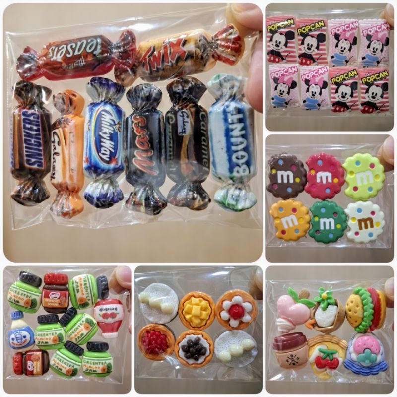พร้อมส่ง! รวมเรซิ่นการ์ตูนประดับ DIY น่ารักๆ หลากหลายแบบ รหัส C | หมวดขนม