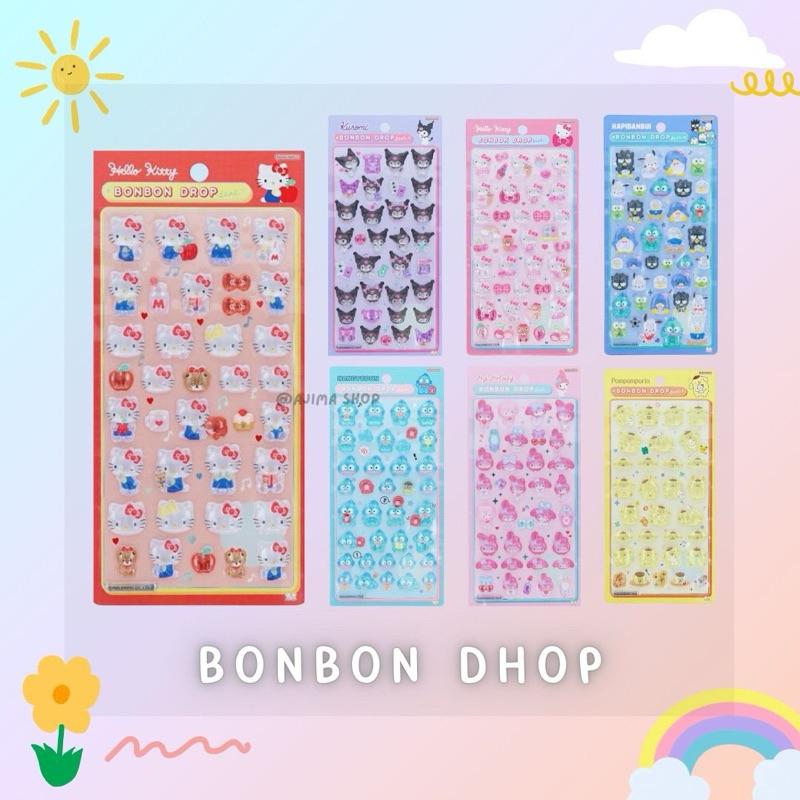 [พร้อมส่ง] BONBON DROP สติ๊กเกอร์นูน Sanrio ของแท้ 💯%