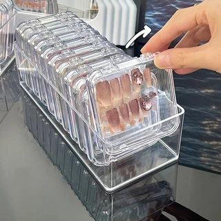 🇹🇭พร้อมส่ง กล่องใสขอบมน ใส่เล็บ กล่องอะคริลิค ติดเล็บ ขาย หรือ โชว์เล็บ กล่องใส่เล็บ