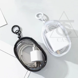 กล่องเก็บสายเคเบิลข้อมูล INS Clear พร้อมฝาครอบป้องกันสายเคเบิลแบบพกพา กระเป๋าเก็บของอเนกประสงค์สำหรับการเดินทาง