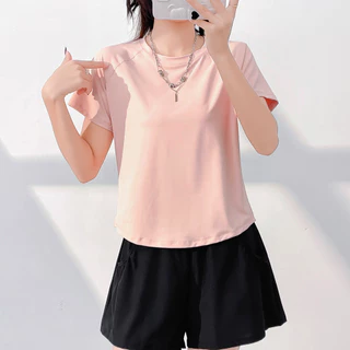 ArayaLady เสื้อออกกำลังกายผู้หญิง เสื้อแขนสั้นกีฬา ทรงหลวม สวมใส่สบาย ผ้าแห้งไว AT-JYWD016