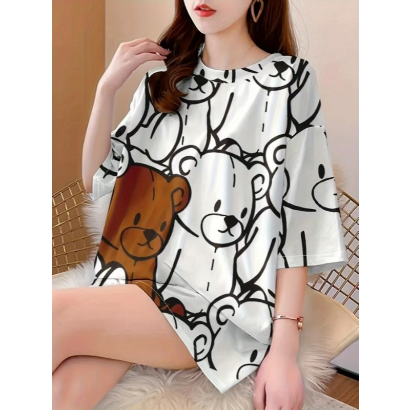 เสื้อยืดแฟชั่นผู้หญิง มีไซส์ S--3XL งานพิมพ์กราฟิกที่ประณีต ใส่สบาย เนื้อผ้าดี สินค้าขายดี #HAN SY SOCIETY