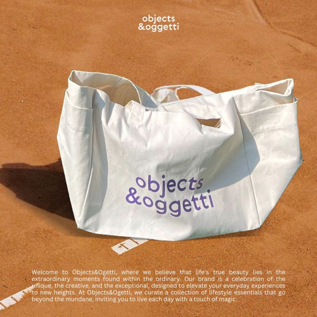 Objects&Oggetti - ถุงผ้าแบกบ้าน Natural White
