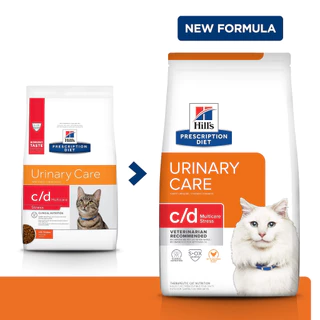 Hill's C/D Multi Care Stress ขนาด1.5kg และ 3.85kg อาหารแมวสำหรับภาวะกระเพาะปัสสาวะอักเสบลดความเครียด