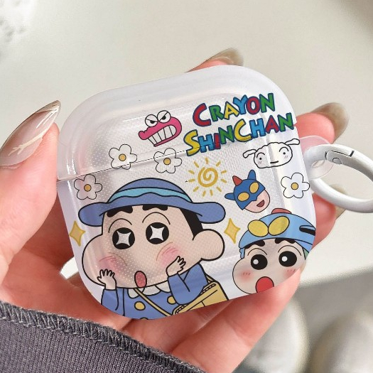 🎉จัดส่งจากกรุงเทพ🎉 AirPods 4 Pro2 Pro 3 2 1 ลายการ์ตูนน่ารัก เครยอนชินจัง Case กรณีปลอกสําหรับ AirPods gen3 TPU Matte