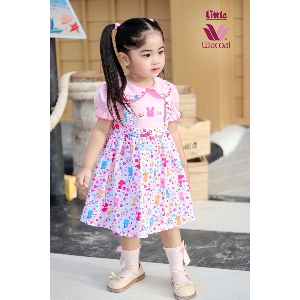 Little Wacoal ชุดกระโปรงเอี๊ยม ตัดต่อ2ชั้น ซิปรูดด้านหลัง LB4BC2 - รูปที่ 2