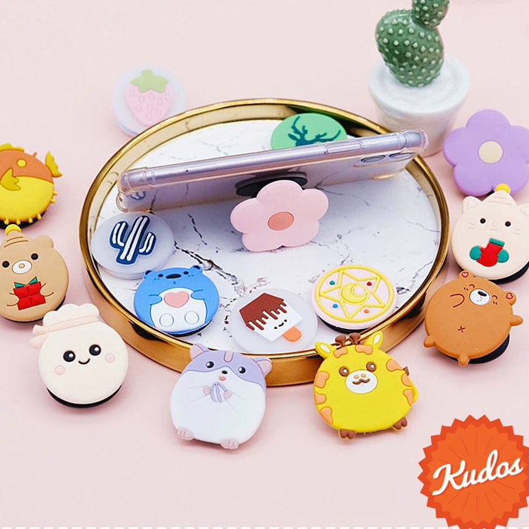 การ์ตูนติดหลังมือถือ AIRBAG/POPSOCKET/GRIPTOK/IRING  ตัวติดหลังมือถือ ที่วางโทรศัพท์ลายการ์ตูน กิ๊บต๊อก By Muikid