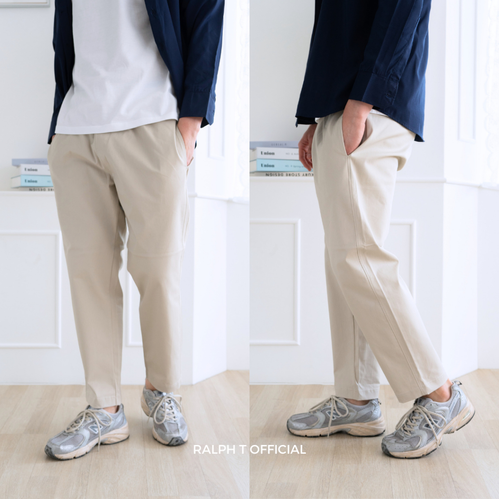 กางเกงขายาวผู้ชาย ทรงกระบอก เอวยางยืด TOKYO COMFY PANTS ชิโน่ RALPH T OFFICIAL กางเกงขายาวชาย - รูปที่ 5