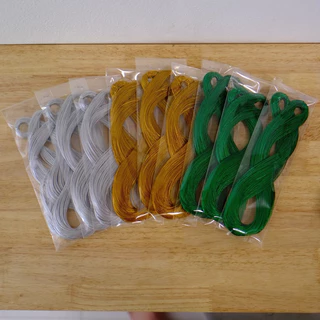 ดิ้น เชือก ยาว 100 หลา สีเงิน สีทอง สีเขียว อุปกรณ์ตกแต่ง DIY