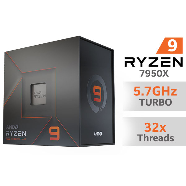 [ถูกที่สุดในไทย]  ของใหม่ ไม่ผ่านการใช้งาน CPU (ซีพียู) AMD Ryzen 9 7950X