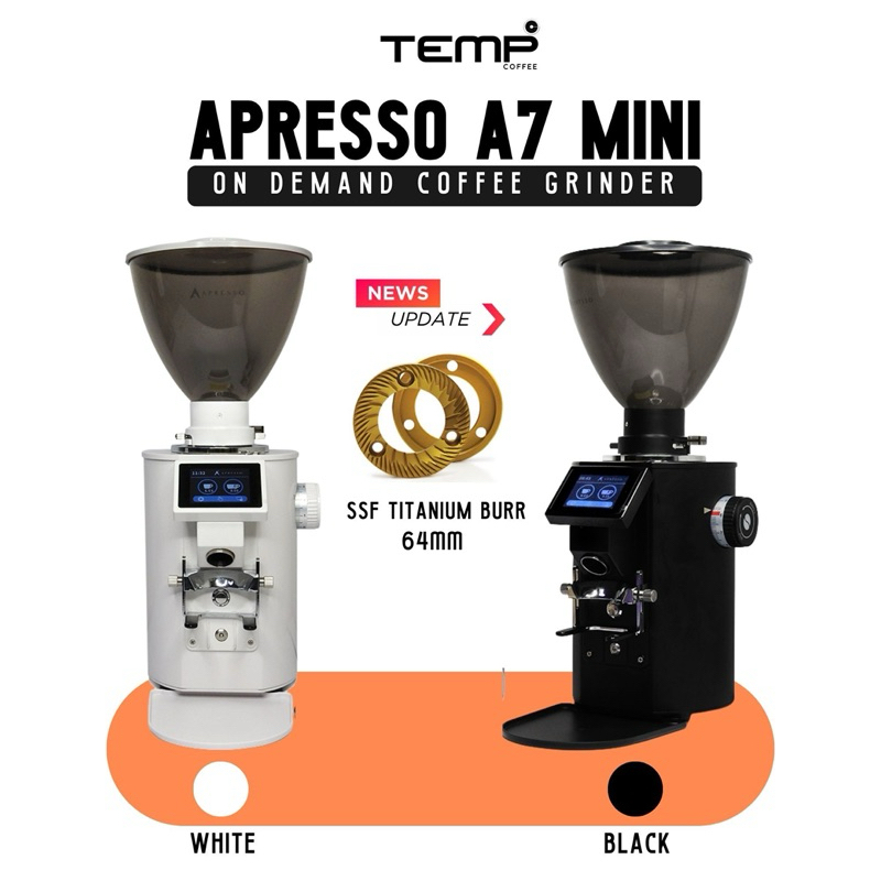 เครื่องบด APRESSO A7 mini Grinder 64mm SSF TITANIUM