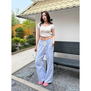 Sizzy pants (ซิสซี่)- กางเกงขายาวเอวสูง