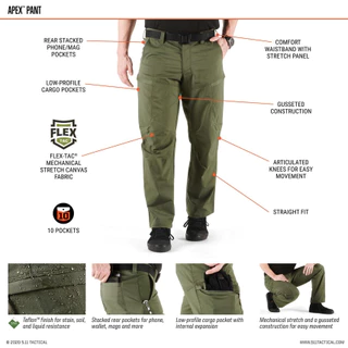 5.11 Tactical - APEX PANT กางเกงขายาว คาร์โก้ เดินป่า สวมสบาย ระบายความร้อนได้ดี (มีหลายสีให้เลือก) Official Store