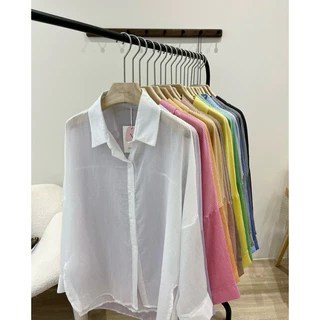 Acasey เสื้อเชิ้ตผู้หญิง แขนยาว เกาหลีเกาใจ รุ่น wanwan Shirt #8033