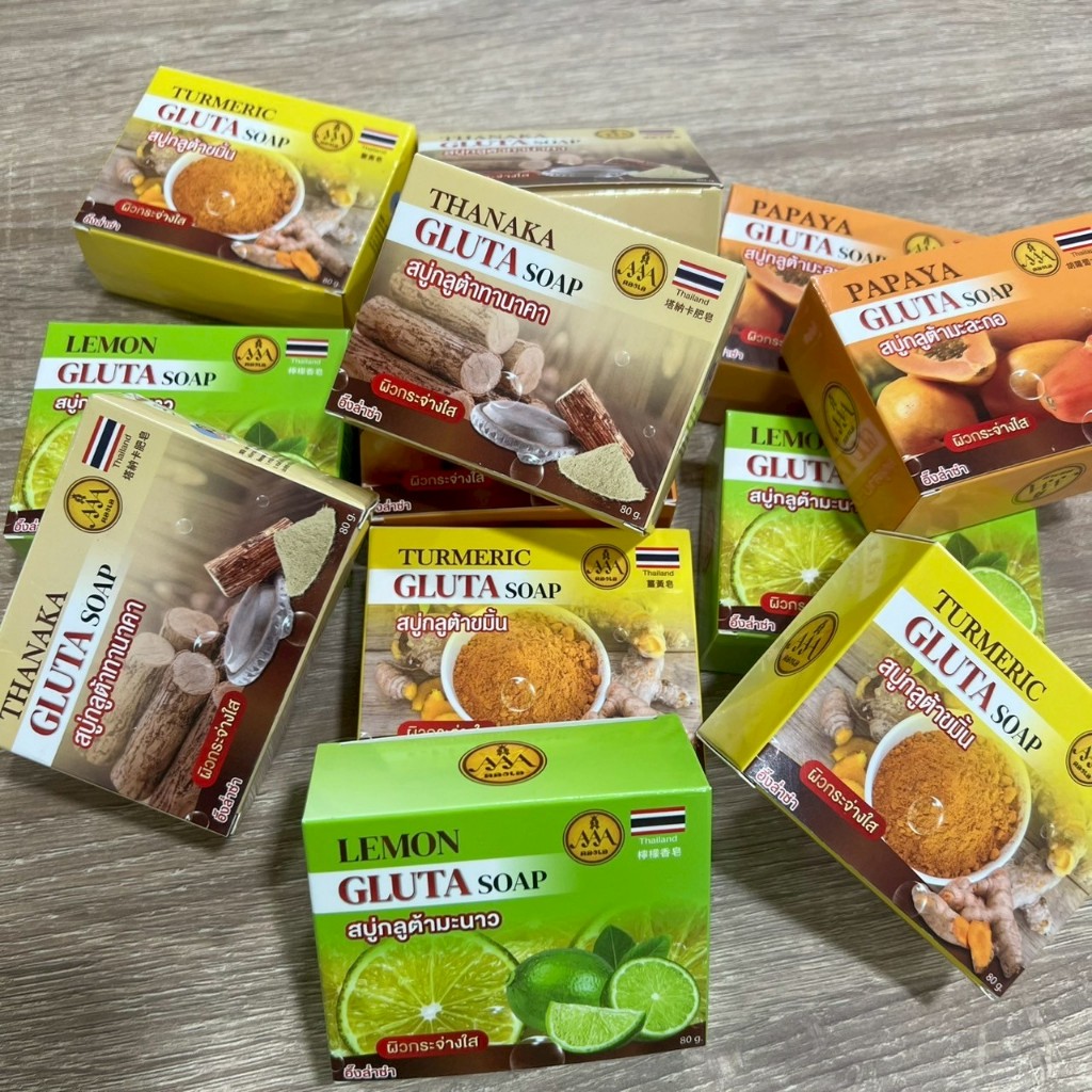 สบู่กลูต้า AAA คอลลาเจน บำรุงผิว เพื่อสว่างผิวกระจ่างใส กลิ่นหอม อาบสะอาด ใช้ได้ทั้งผิวหน้าและผิวกาย