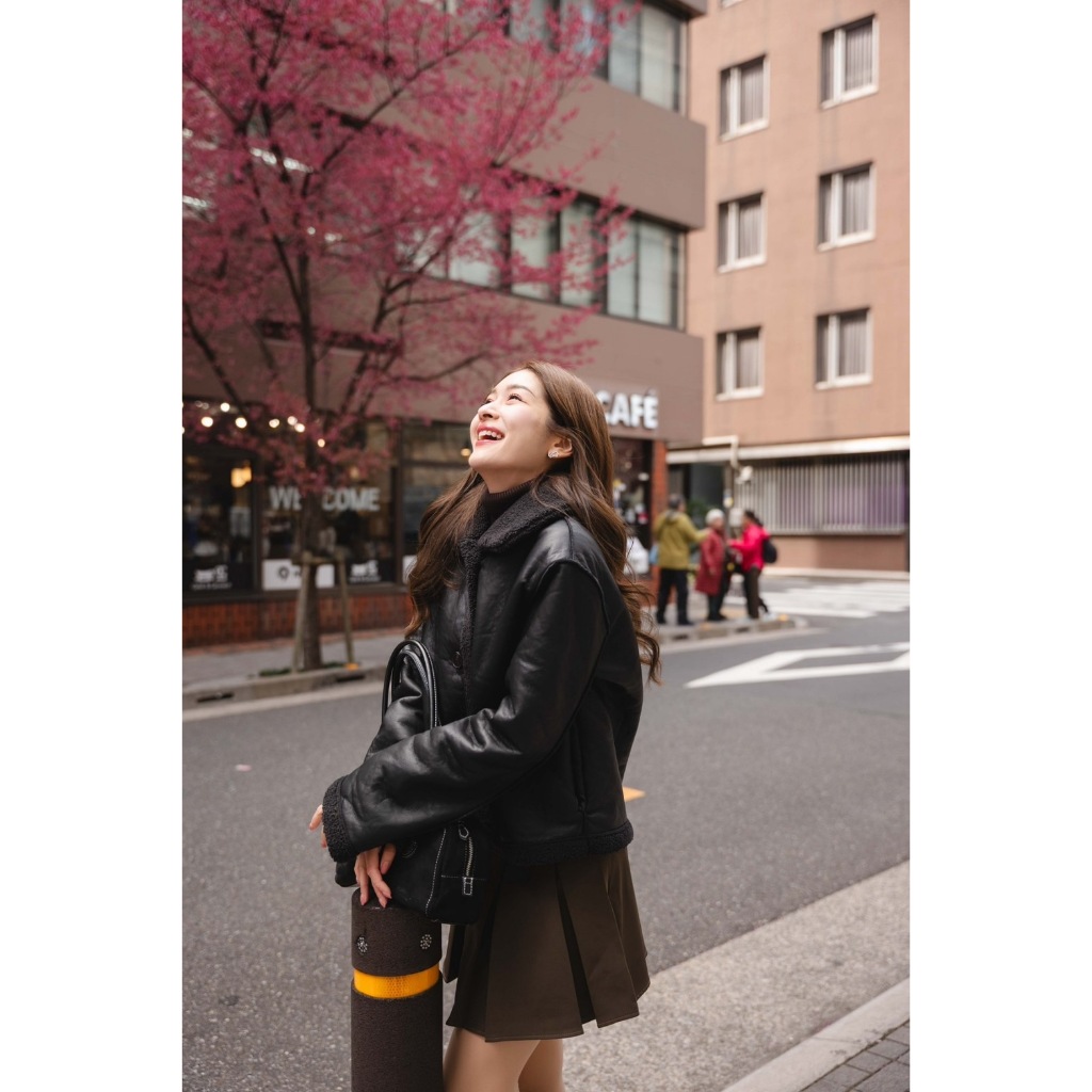 C58 leather jacket เสื้อแจ็คเก็ตหนังพรีเมี่ยม บุขนแกะ ใส่ได้2ด้าน - รูปที่ 5