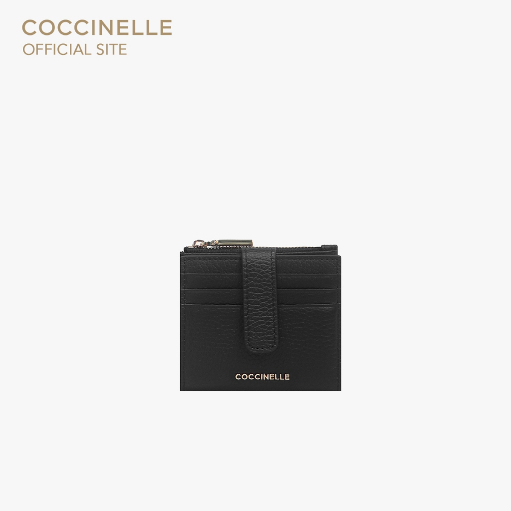 COCCINELLE กระเป๋าสตางค์ผู้หญิง รุ่น METALLIC WALLET 11F701 สี NOIR