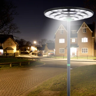 โคมไฟโซลาร์เซลล์ UFO 800000W ขนาด 68 cm แสงสีขาว โคมไฟ 4 ชั้น