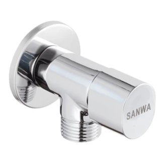 SANWA ก๊อกติดผนัง สต๊อปวาล์ว 1-2 ทาง/แบบสวมสายยาง/ติดผนังปลายเรียบ (วาล์วเปิด-ปิดน้ำเซรามิค) ซันวา เจ็ท ขนาด 1/2″(4 หุน)