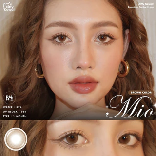คอนแทคเลนส์ Mio Brown / Gray (Kitty Kawaii) ขนาดมินิ 🌷 ตาหวาน ละมุนแบบมีมิติ