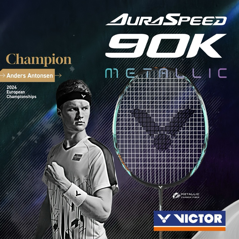 🔥(ยอดนิยม)🔥VICTOR ARS-90K METALLIC R ไม้แบดสาย ATTACK/SPEED (ไม้ของ Anders Antonsen!) 🏆