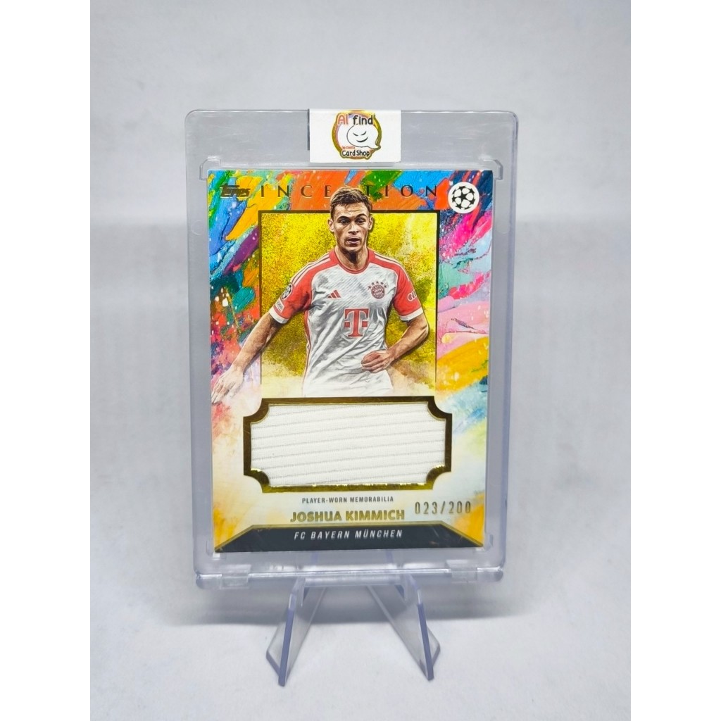 การ์ดชิ้นส่วนเสื้อ Topps Inception UEFA Soccer Joshua Kimmich 23/200 Relic Patch 2023-24