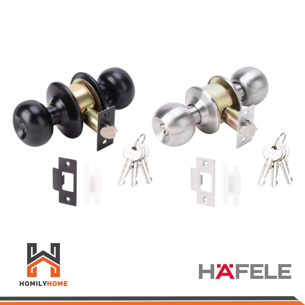 HAFELE ลูกบิดประตู ทรงลูกจัน 489.93.274 489.93.270 ห้องทั่วไป 489.93.275 489.93.271 ห้องน้ำ ลูกบิด