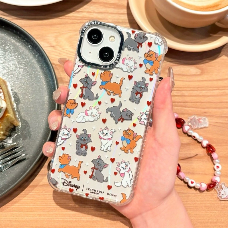 ✨ พร้อมส่ง ✨ SKINNYDIP x Disney Aristocats Ditsy Heart Case (ลิขสิทธิ์แท้ 100%) เคสดิสนีย์   รุ่น 15 Pro ราคา ถูกที่สุด ดีลบีเคเค แกลเลอรีภาพที่ 2