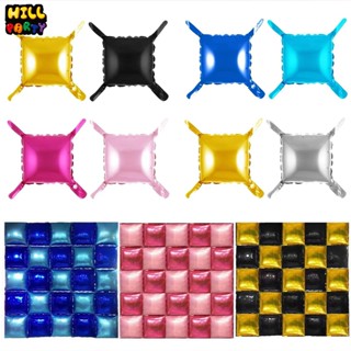 บอลลูนอลูมิเนียม สแควร์พื้นหลังผนังบอลลูน บอลลูนสี่เหลี่ยม ผ…