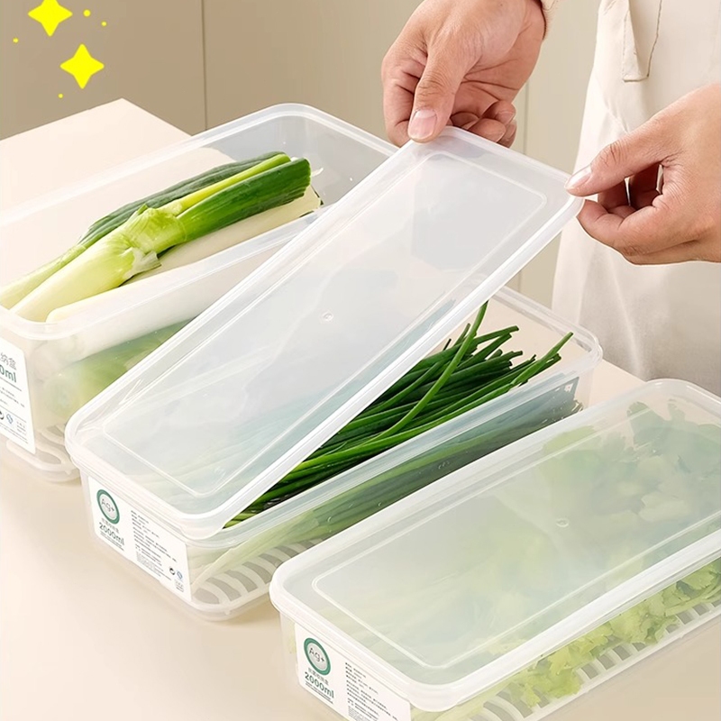 กล่องถนอมอาหาร กล่องเก็บอาหารในตู้เย็น สำหรับเก็บผักชี ต้นหอม คงความสดใหม่ของอาหาร วัสดุ PP - รูปที่ 5