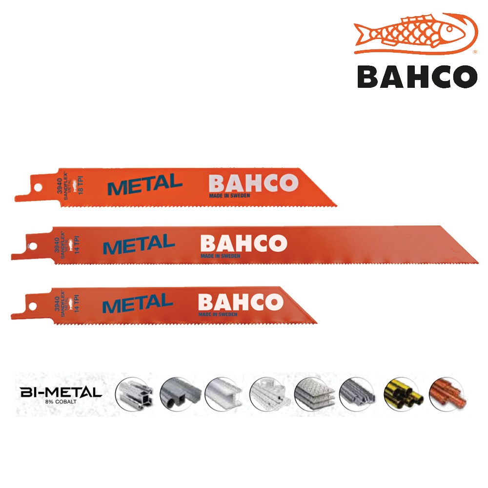 Bahco ใบเลื่อยชักตัดเหล็ก METAL รุ่น 3940-M