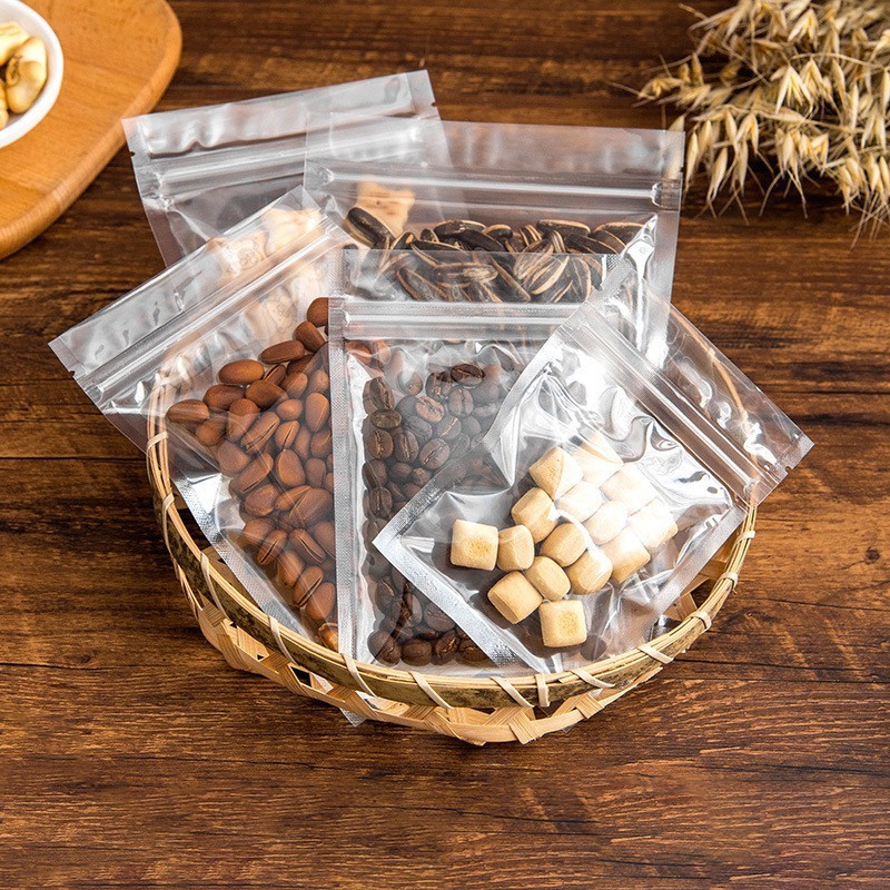 (แพ็ค 100 ใบ) (1/2) ถุงซิปก้นแบน พลาสติกใส #P683 ซองสำหรับบรรจุอาหาร ขนม ยา ถุงบรรจุภัณฑ์ขนาดเล็ก - รูปที่ 6