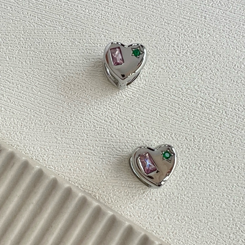 Scarlett Heart Earrings - Silver925