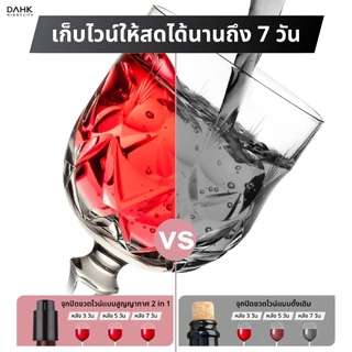 [ประกัน1ปี] เครื่องปิดขวดไวน์สูญญากาศ จุกปิดไวน์ Wine Bottle Stopper DAHK