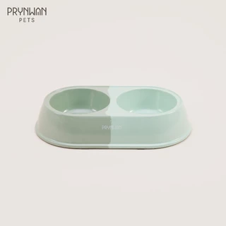 PRYNWAN Pets - Double Bamboo Bowl ชามอาหารสัตว์เลี้ยง ขนาด 200 ML