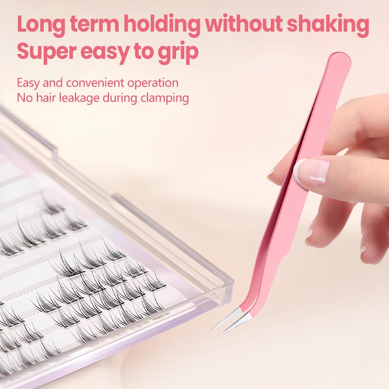 แหนบคีบขนตา 12ซม. สเตนเลส แบบโค้ง สําหรับ แต่งหน้า แหนบความแม่นยํา ที่คีบสติ้กเกอร์ - รูปที่ 3