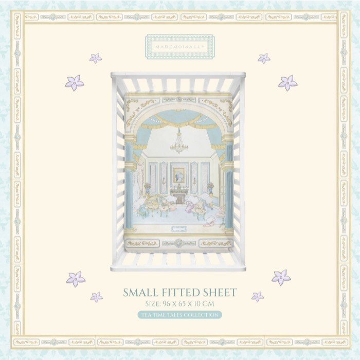 ผ้าปูที่นอน Bamboo Woven Small Fitted Sheet Tea Time Tales Collection - Mademoisally