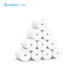 Gprinter กระดาษความร้อน 57x50 ไร้แกน กระดาษใบเสร็จ บิลความร้อน Thermal Paper Roll 100ม้วน