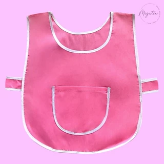 เอี๊ยมสีพื้นผ้ากันเปื้อนเด็กอนุบาล มีให้เลือกหลายสี A0006