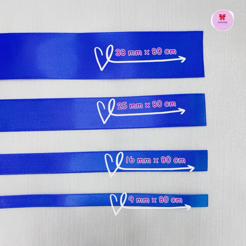 โบว์นักเรียน โบว์เส้น (ขายเป็นเส้น) สีน้ำเงิน