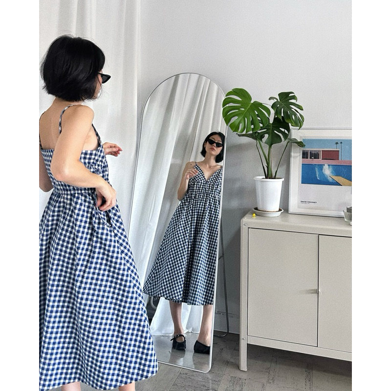Pastelsmotel - November cotton dress. เดรสยาวผ้าคอตตอน ดีเทลเชือกรูด มีซับใน และกระเป๋าข้าง