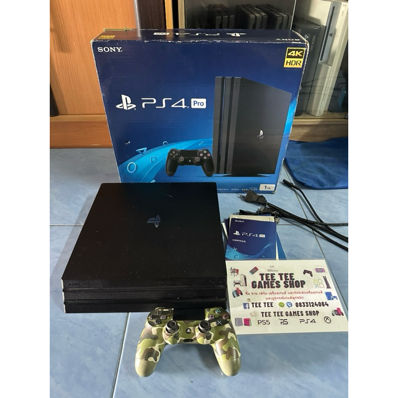 Ps4 pro 7218 จุ 1000 จิ๊กเล่นแท้เฟิร์มแวร์ล่าสุดเมนูภาษาไทย อุปกรณ์ครบชุดพร้อมเล่นจอย1ตัวเจนสองแท้ลา